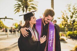 Students laughing