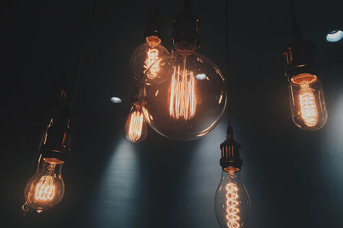 Lightbulbs in the dark